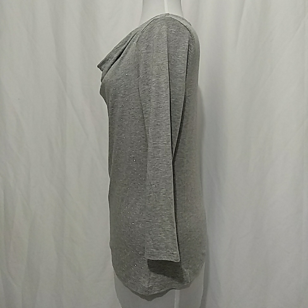 Talbots Jeweled 3/4 Quarter Sleeve T-shirt - Picture 3 of 6